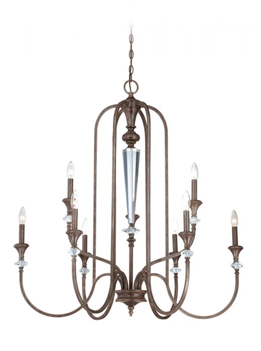 Craftmade Lighting-26729-MBS-Boulevard - Nine Light Chandelier - 36.5 inches wide by 38.5 inches high   Boulevard - Nine Light Chandelier - 36.5 inches wide by 38.5 inches high