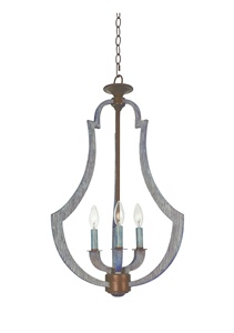 Craftmade Lighting-35133-WP-Winton - Three Light Island   Weathered Pine Finish