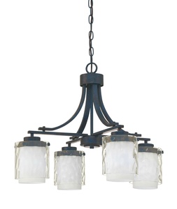 Craftmade Lighting-35424-PR-Kenswick - Four Light Chandelier   Peruvian Bronze Finish