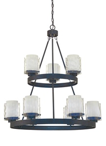 Craftmade Lighting-35429-PR-Kenswick - Nine Light Chandelier   Peruvian Bronze Finish