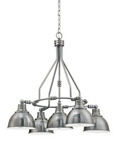 Craftmade Lighting-35925-AN-Timarron - Five Light Chandelier   Antique Nickel Finish