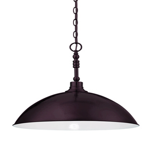 Craftmade Lighting-35993-ABZ-Timarron - One Light Large Pendant   Antique Bronze Finish with Hammered Metal Shade