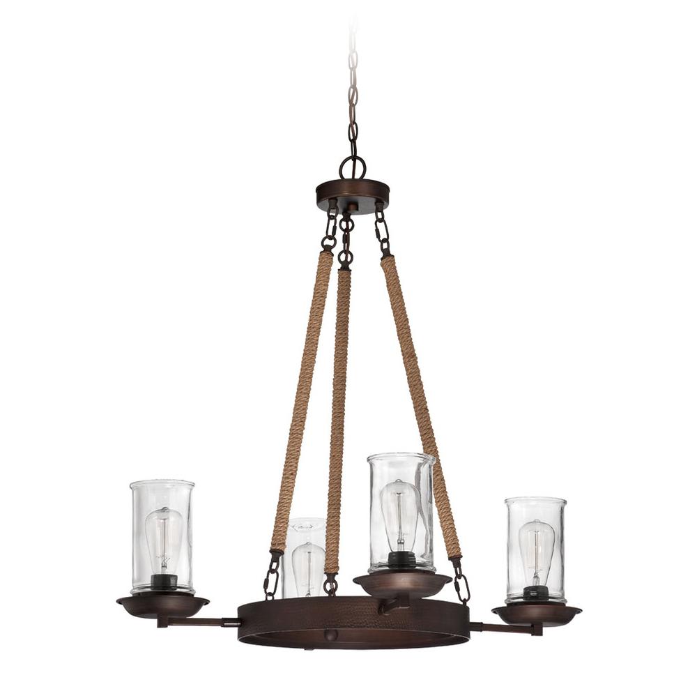 Craftmade Lighting-36124-ABZ-Thornton - Four Light Chandelier   Aged Bronze Finish