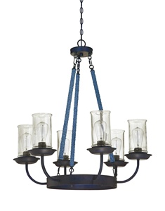 Craftmade Lighting-36126-ABZ-Thornton - Six Light Chandelier   Aged Bronze Finish