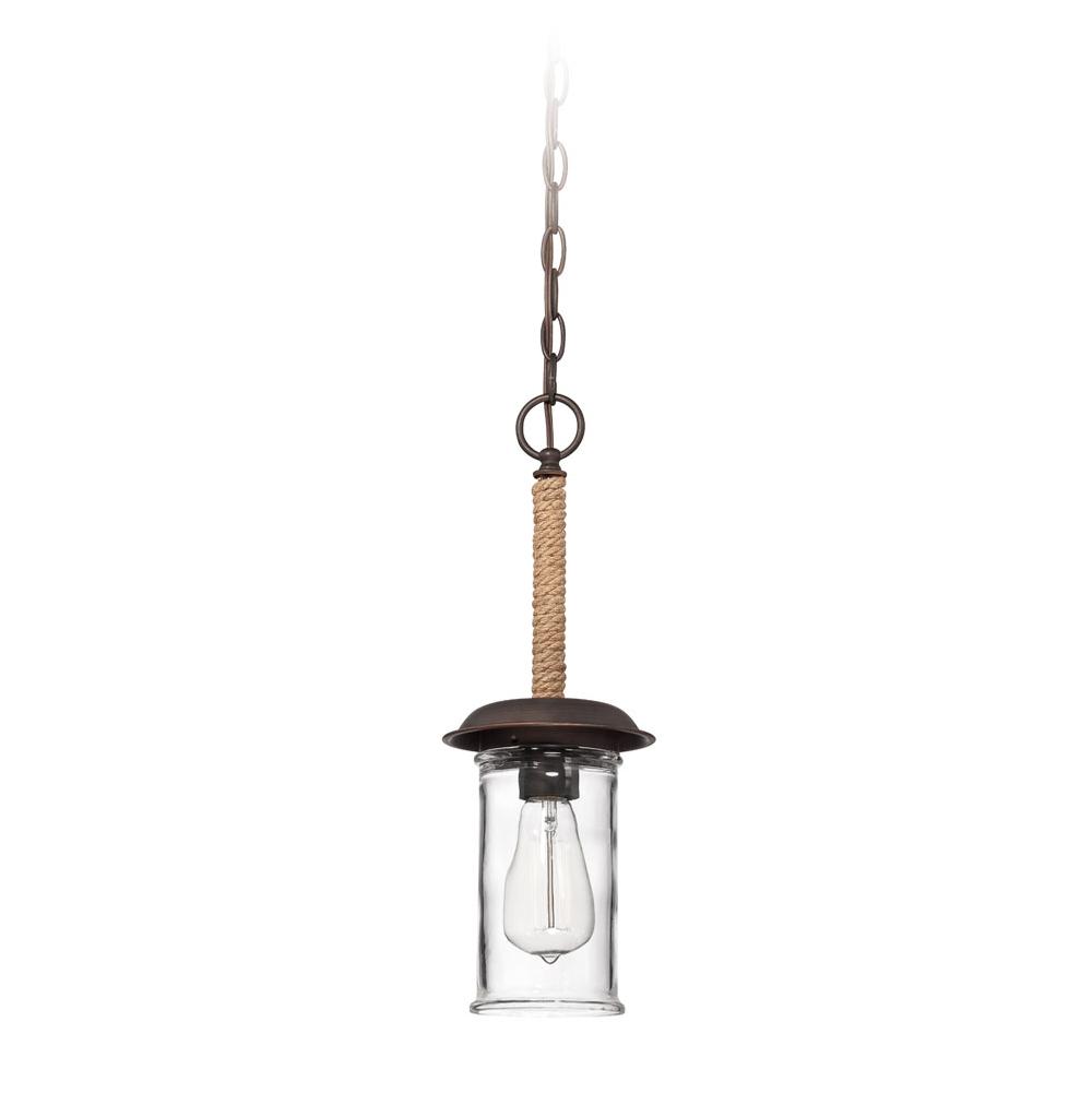 Craftmade Lighting-36191-ABZ-Thornton - One Light Mini-Pendant   Aged Bronze Finish