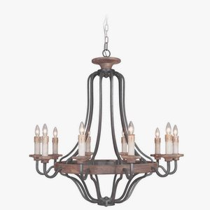 Craftmade Lighting-36510-TBWB-Ashwood - Ten Light Chandelier - 38.5 inches wide by 40 inches high   Texture Black/Whiskey Barrel Finish