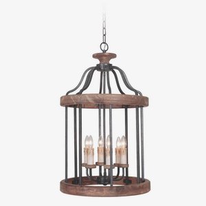 Craftmade Lighting-36536-TBWB-Ashwood - Six Light Foyer - 20 inches wide by 33.7 inches high   Texture Black/Whiskey Barrel Finish