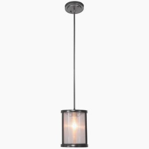 Craftmade Lighting-36791-MBK-Danbury - One Light Pendant - 8 inches wide by 66.5 inches high   Matte Black Finish with Organza-wrapped Acrylic Shade