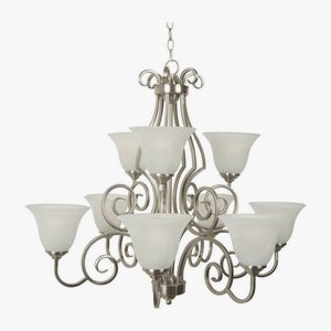 Craftmade Lighting-7131BNK9-Cecilia - Nine Light Chandelier - 32 inches wide by 29 inches high   Cecilia - Nine Light Chandelier - 32 inches wide by 29 inches high