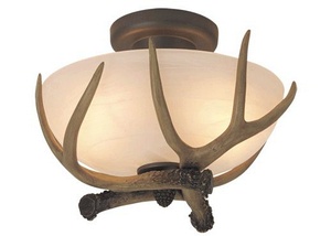 Craftmade Lighting-X1611-EB-Frontier - Two Light Semi-Flush Mount - 11 inches wide by 8.89 inches high   European Bronze Finish with Alabaster Glass