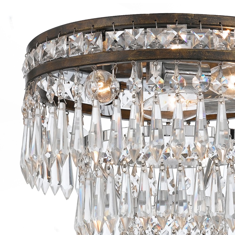 Crystorama Lighting 5260-OS-CL-MWP Mercer Crystal 3 Light Ceiling Mount in - Picture 3 of 4
