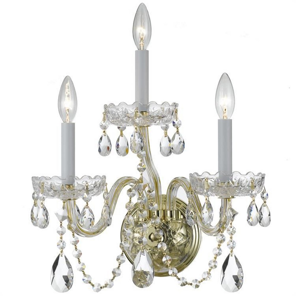 2320619 Crystorama Lighting-1033-PB-CL-SAQ-Crystal - Three sku 2320619