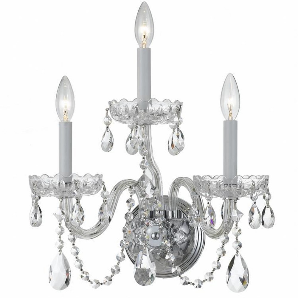 1626511 Crystorama Lighting-1033-CH-CL-SAQ-Crystal - Three sku 1626511