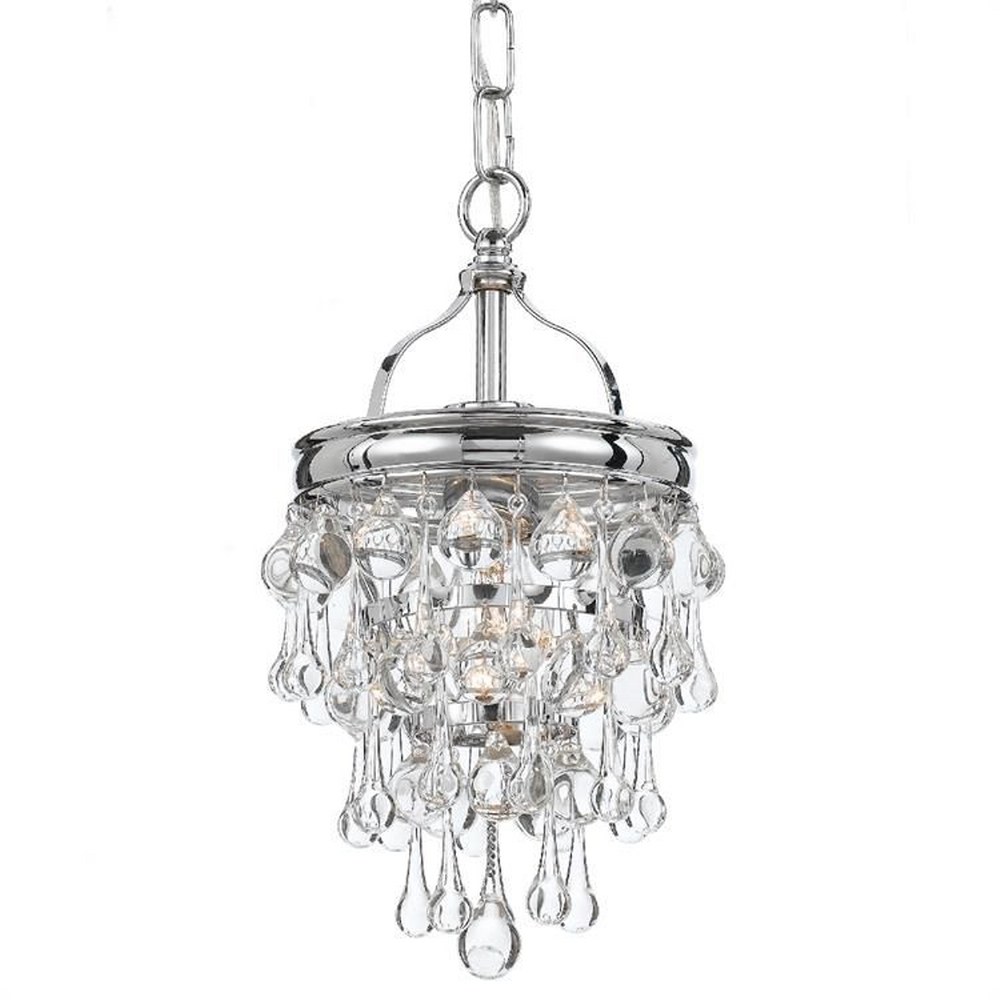 Crystorama Lighting-131-CH-Calypso - 1 Light Pendant in Traditional and Contemporary Style - 7.25 Inches Wide by 13.75 Inches High   Polished Chrome Finish
