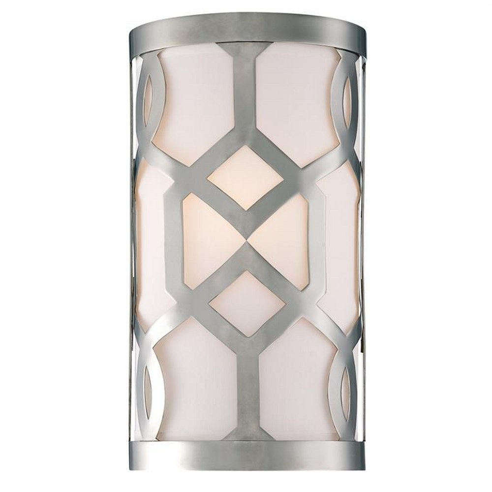 Crystorama Lighting-2262-PN-Jennings - One Light Wall Sconce Polished Nickel  Polished Nickel Finish with White Linen Shade