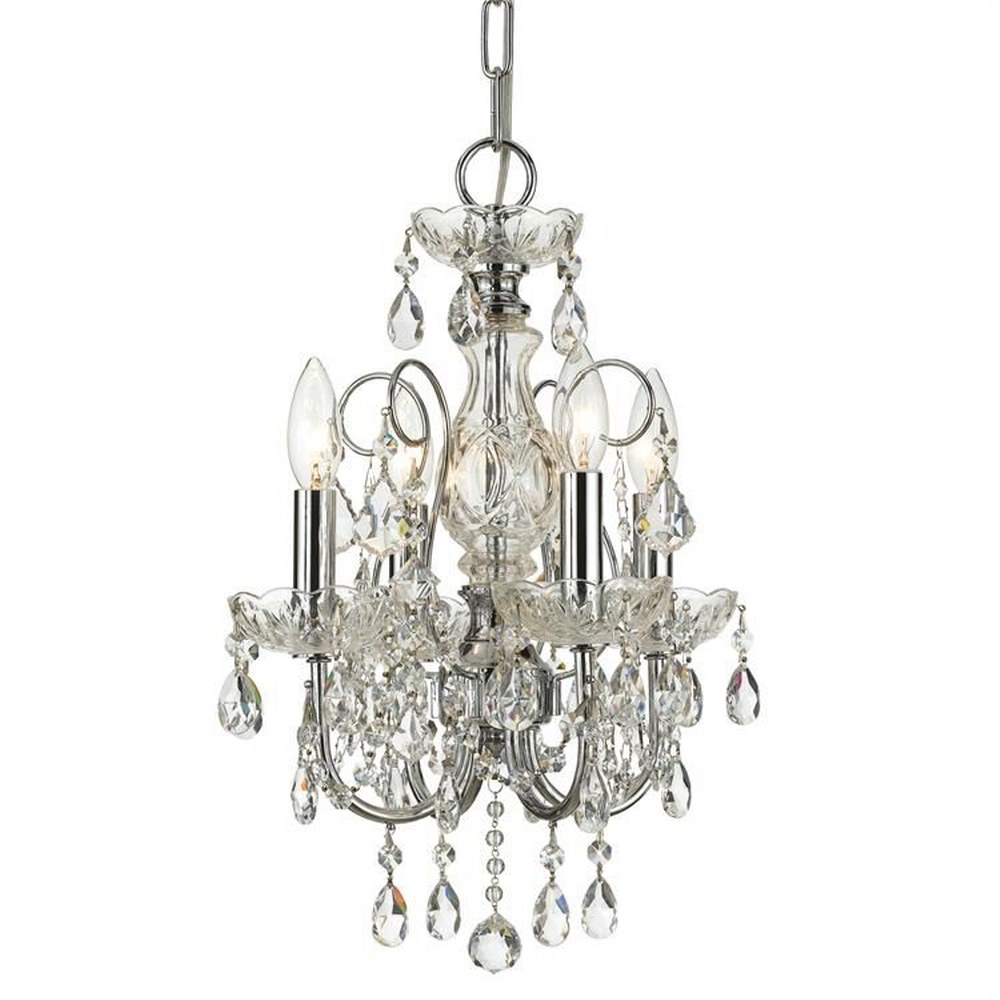 Crystorama Lighting-3224-CH-CL-I-Imperial - 4 Light Mini Chandelier Clear Italian  Polished Chrome Finish