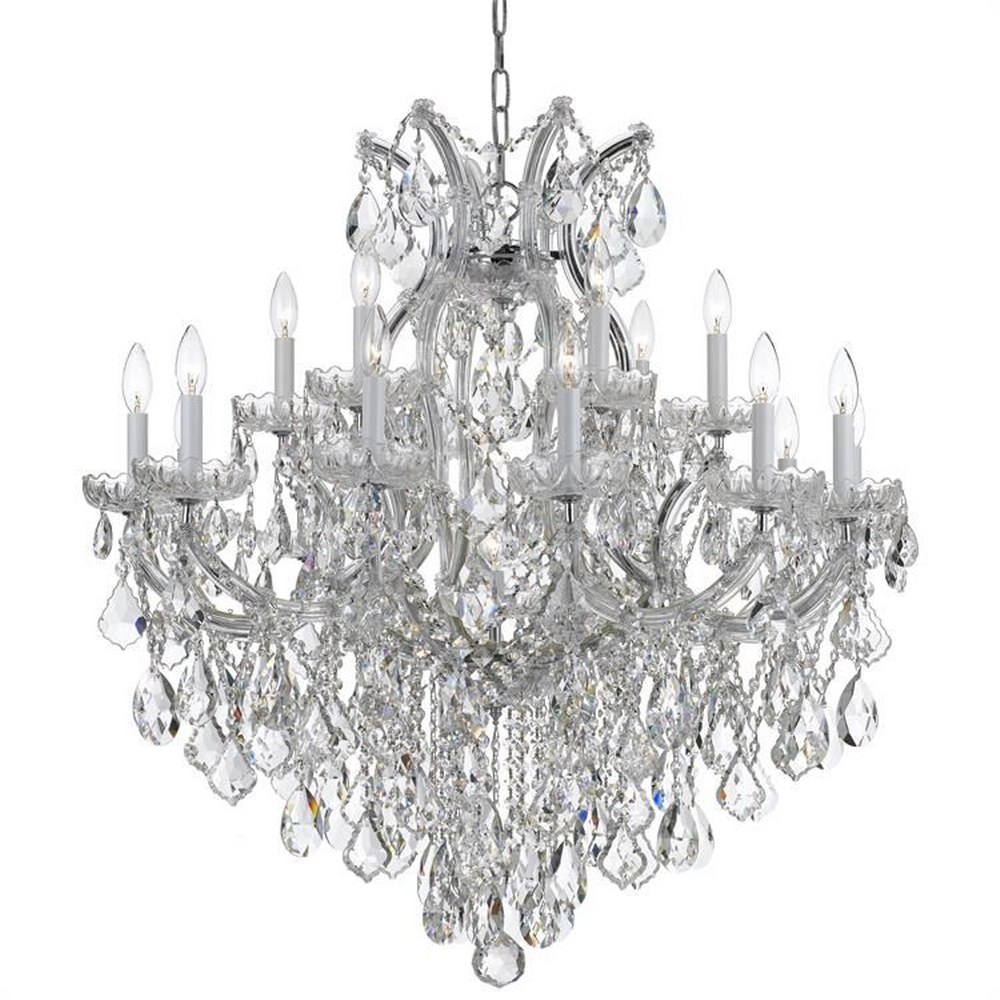 Crystorama Lighting-4418-CH-CL-S-Maria Theresa - Eightteen Light Chandelier in Classic Style - 35 Inches Wide by 36 Inches High Swarovski Strass Polished Chrome Polished Chrome Finish