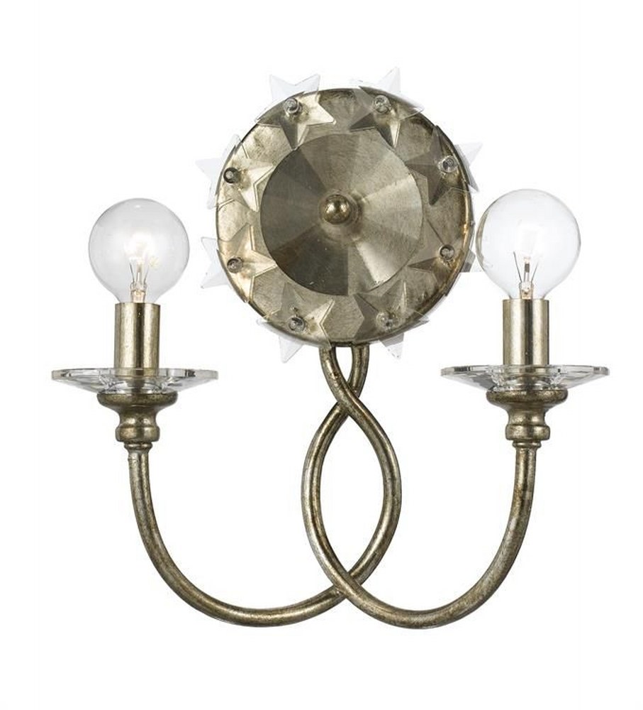 Crystorama Lighting-442-SA-Willow - Two Light Sconce In Classic Style - 10.5 Inches Wide By 11 Inches High   Willow - Two Light Sconce In Classic Style - 10.5 Inches Wide By 11 Inches High