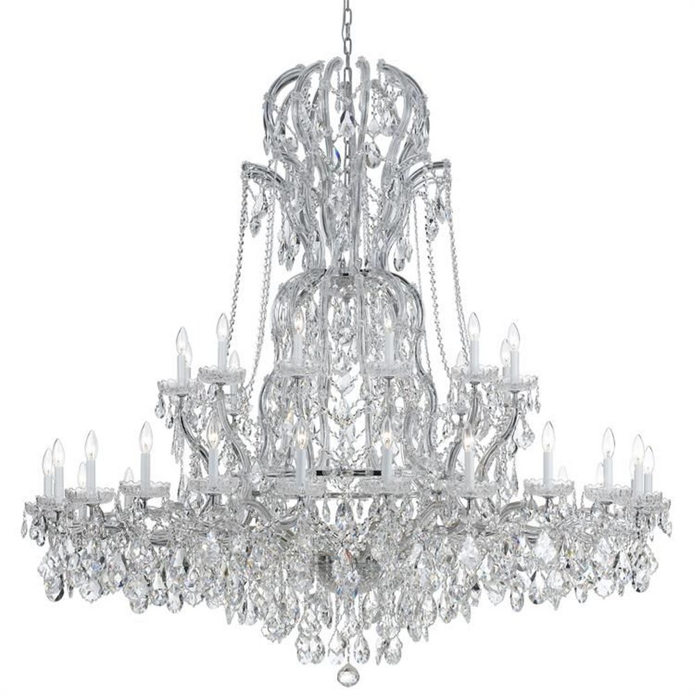 Crystorama Lighting-4460-CH-CL-S-Maria Theresa - Three Six Light Chandelier in Classic Style - 64 Inches Wide by 66 Inches High Swarovski Strass Polished Chrome Polished Chrome Finish