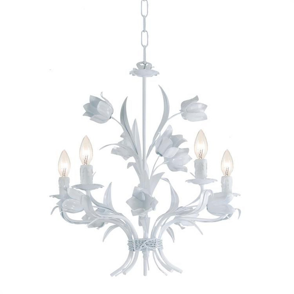 Crystorama Lighting-4815-WW-Southport - Five Light Mini Chandelier In Traditional And Contemporary Style - 20 Inches Wide By 22 Inches High   Southport - Five Light Mini Chandelier In Traditional And 