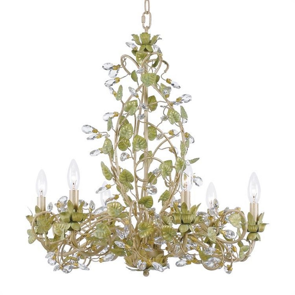 Crystorama Lighting-4846-CT-Josie - Six Light Chandelier In Classic Style - 25 Inches Wide By 25.5 Inches High   Josie - Six Light Chandelier In Classic Style - 25 Inches Wide By 25.5 Inches High