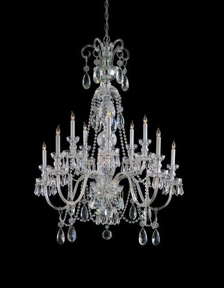 Crystorama Lighting-5020-CH-CL-MWP-Crystal - 10 Light Chandelier In Classic Style - 36 Inches Wide By 46 Inches High Crystal - 10 Light Chandelier In Classic Style - 36 Inches Wide By 46 Inches High