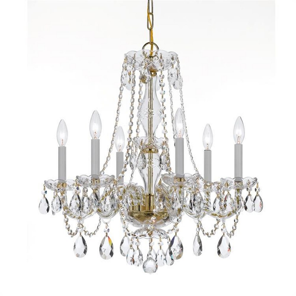 1834475 Crystorama Lighting-5086-PB-CL-SAQ-Crystal - Six L sku 1834475