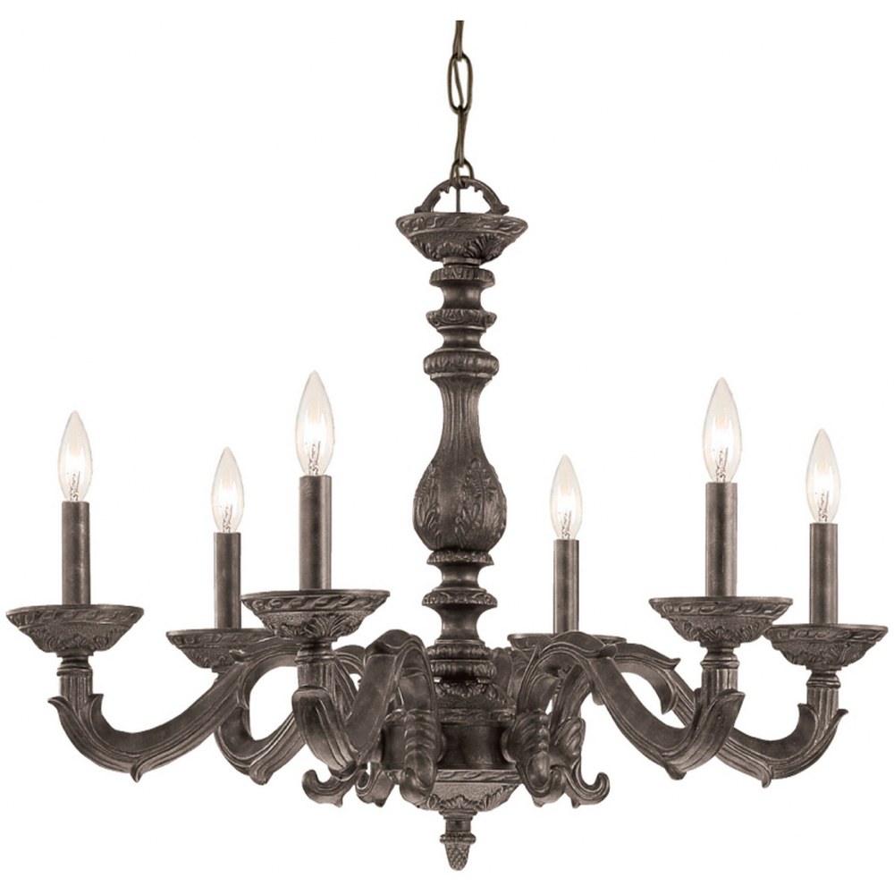 Crystorama Lighting 5126-VB Sutton - Six Light Chandelier in Minimalist Style -