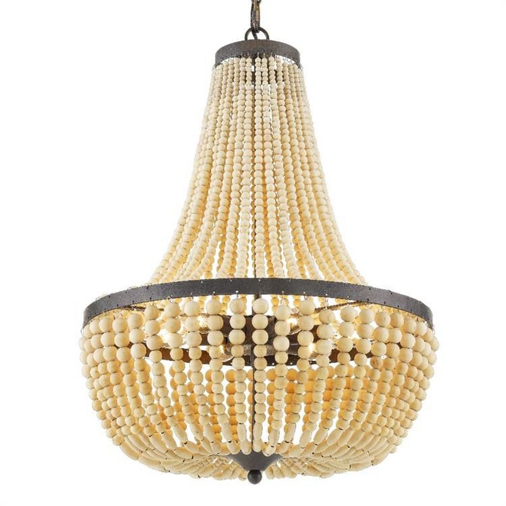 Crystorama Lighting-608-FB-Rylee - Six Light Chandelier in Classic Style - 18.75 Inches Wide by 24.25 Inches High Forged Bronze Antique Gold Finish with Hand Cut Faceted Beads Crystal