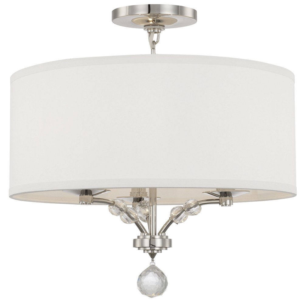 Crystorama Lighting-8005-PN_CEILING-Mirage - Three Light Semi-Flush Mount