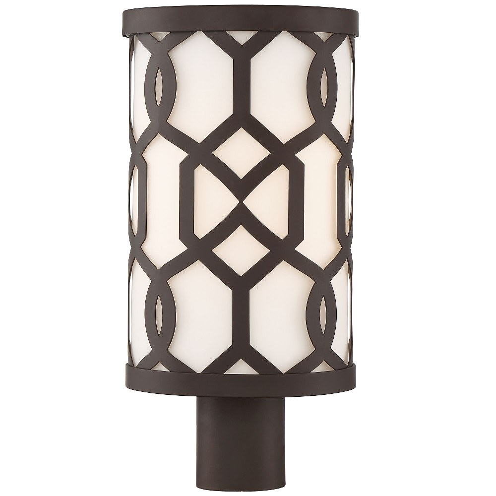 Crystorama Lighting-JEN-2207-DB-Jennings - 1 Light Outdoor Post Lantern In Traditional And Contemporary Style - 8.25 Inches Wide By 17 Inches High   Jennings - 1 Light Outdoor Post Lantern In Traditio