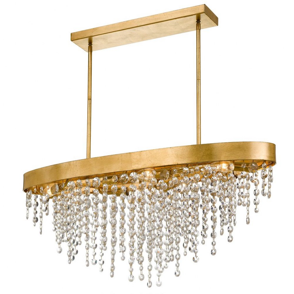 Crystorama Lighting-WIN-619-GA-CL-MWP-Windham - Eight Light Chandelier Antique Gold Finish with Clear Hand Cut Crystal