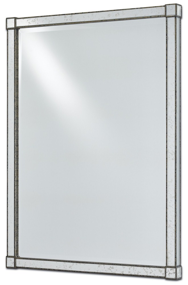 Currey and Company-1000-0008-Monarch - 40 Inch Mirror   Painted Silver Viejo/Light Antique Mirror Finish