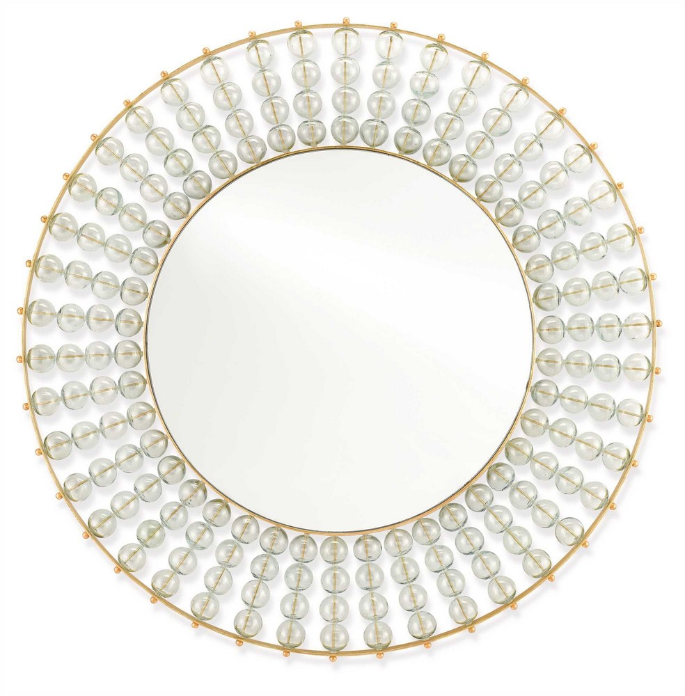 Currey and Company-1000-0034-Calais - 42.75 Inch Mirror   Gold Leaf/Mirror Finish