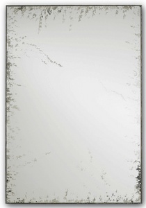 Currey and Company-1092-Rene - 34 Inch Rectangular Mirror   Pyrite Bronze/Antique Mirror Finish