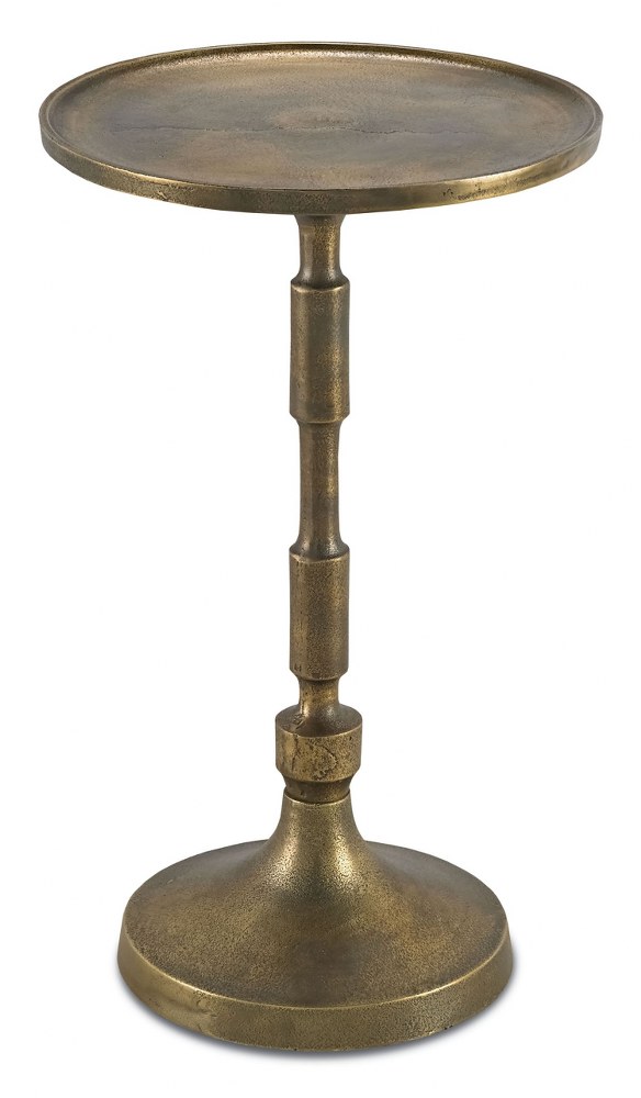 Currey and Company-4189-Pascal - 20.25 Inch Accent Table   Brass Finish