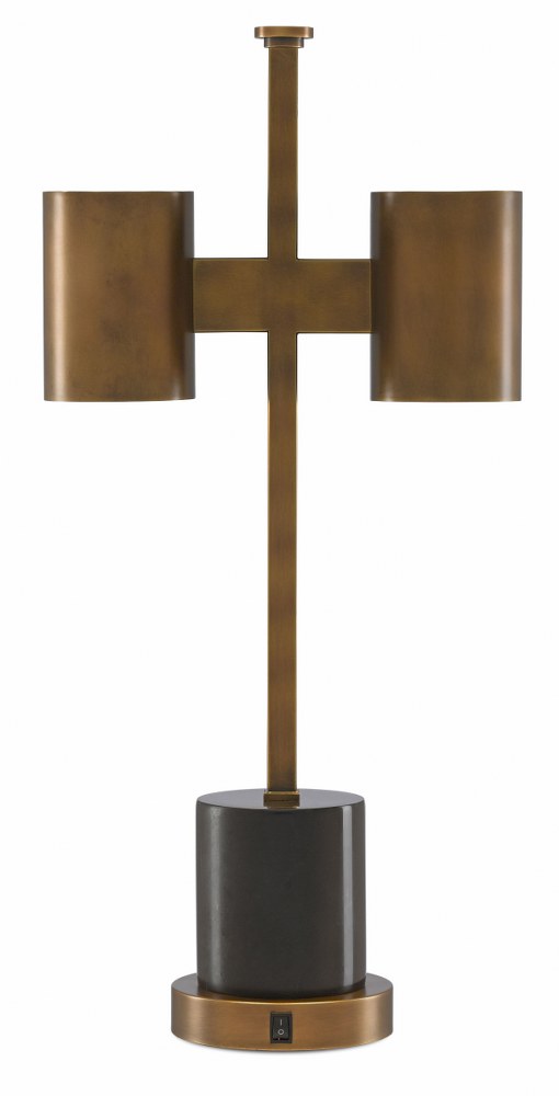 Table Lamp Brass Brass Metal Shade Currey