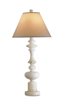 Currey and Company-6294-Farrington - 1 Light Table Lamp   Natural Finish with Cream Silk Shade