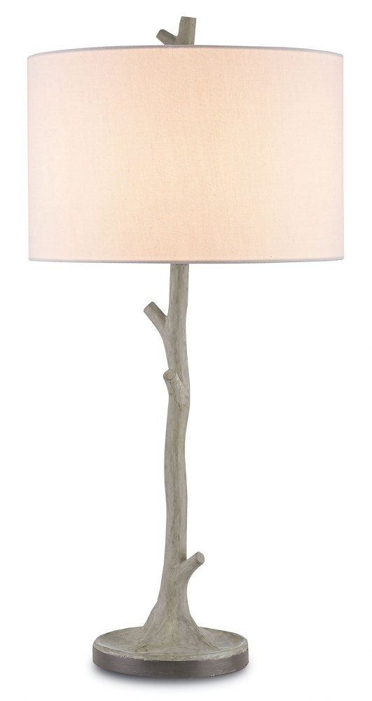Currey and Company-6359-Beaujon - One Light Table Lamp Portland/Aged Steel Finish with Off White Linen Shade