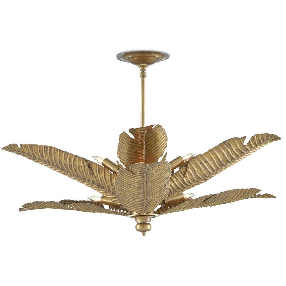 Currey And Company 9000 0544 Tropical Six Light Semi Flush Mount