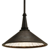 Currey and Company-9056-Manuscript - 1 Light Pendant   Mole Black Finish