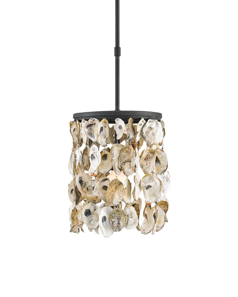 Currey and Company-9250-Stillwater - 1 Light Pendant   Blacksmith/Natural Finish