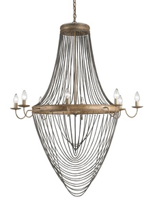 Currey and Company-9412-Lucien - 8 Light Chandelier   French Gold Leaf/Iron Finish