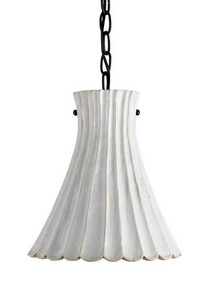 Currey and Company-9901-Jazz - 1 Light Pendant   Satin Black/White Crackle Finish