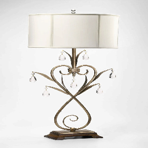 Cyan lighting-04143-sophie - One Light Table Lamp - 14.5 Inches Wide by 39.25 Inches High   Gold Leaf Finish with White Linen Shade