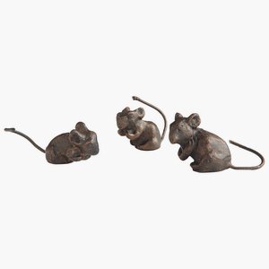 Cyan lighting-06247-Blind Mice (set of 3) - 0.75 Inches Wide by 0.75 Inches High   Bronze Finish