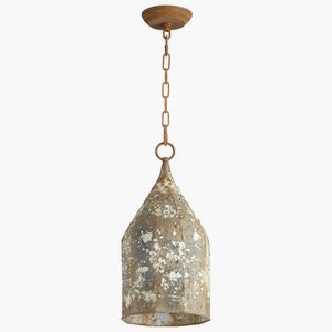 Cyan lighting-06258-Collier - One Light small Pendant - 8.25 Inches Wide by 18 Inches High   Rustic Finish