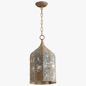 Cyan lighting-06259-Collier - One Light Large Pendant - 9.75 Inches Wide by 19.75 Inches High   Rustic Finish