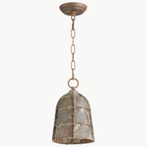 Cyan lighting-06260-Rusto - One Light small Pendant - 7.5 Inches Wide by 12 Inches High   Rustic Finish