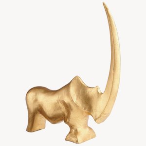 Cyan lighting-06308-Rhino Bay - sculpture - 2.25 Inches Wide by 9.75 Inches High   Gold Leaf Finish